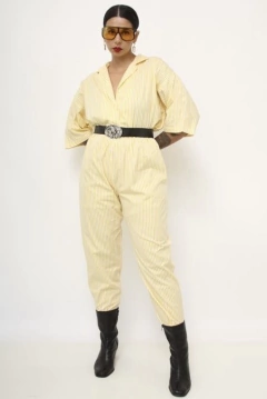 Conjunto amarelo listras vintage - loja online