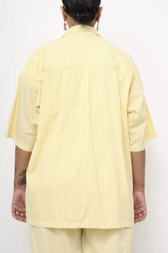 Conjunto amarelo listras vintage - comprar online