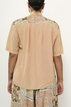 Conjunto Camisa + Bermuda pessego estampa - Capichó Brechó
