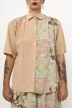 Imagem do Conjunto Camisa + Bermuda pessego estampa