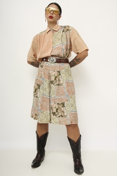 Conjunto Camisa + Bermuda pessego estampa na internet