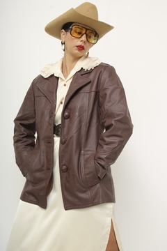 Imagem do Blazer couro marrom vintage