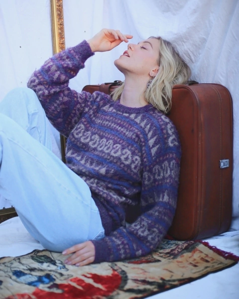 Pulôver vintage manga longa kurt cobain