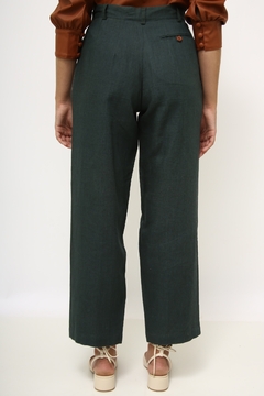 Calça cintura alta verde vintage