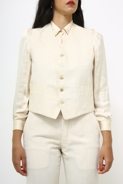Conjunto tres peças Blazer + Colete + Calça 36 - Capichó Brechó