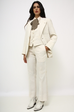 Conjunto tres peças Blazer + Colete + Calça 36 - Capichó Brechó
