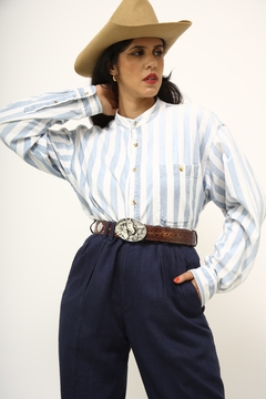 Camisa listras vintage algodão na internet