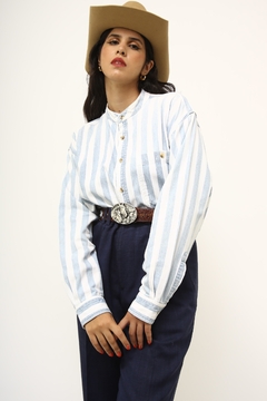 Camisa listras vintage algodão - Capichó Brechó