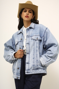 Jaqueta jeans forro estampada - comprar online