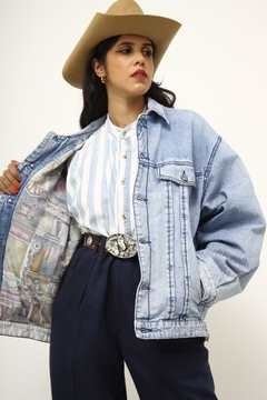 Imagem do Jaqueta jeans forro estampada