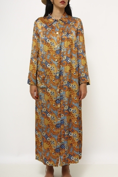 Imagem do Vestido estampado 70´s vintage longo