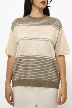 Tricot listras vintage - loja online