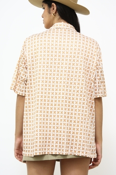 Camisa xadrez bege vintage - Capichó Brechó