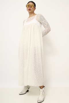 Vestido renda amplo estilo penhoar - comprar online