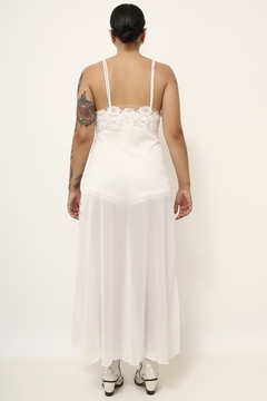 Camisola branca renda midi vintage na internet