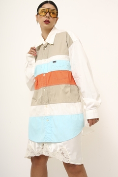 Camisa tricolor ampla XGG vintage - Capichó Brechó