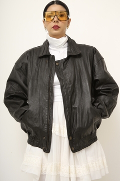 Jaqueta couro bomber vintage na internet