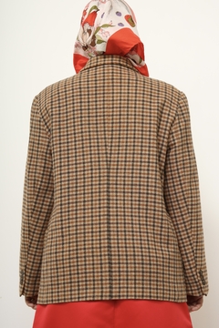 Blazer caramelo xadrez ALBA FORNARI - comprar online