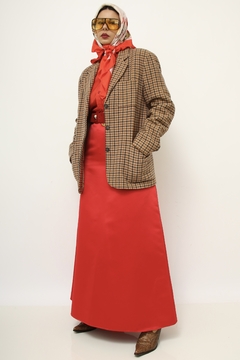 Blazer caramelo xadrez ALBA FORNARI - loja online