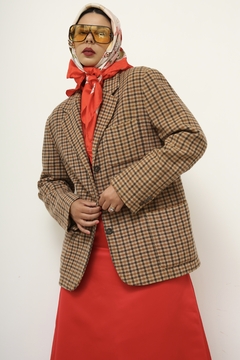 Imagem do Blazer caramelo xadrez ALBA FORNARI