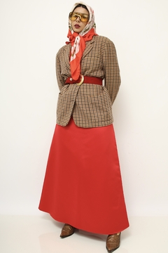 Blazer caramelo xadrez ALBA FORNARI - comprar online