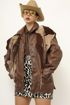 Pala couro recorte western franja - Capichó Brechó