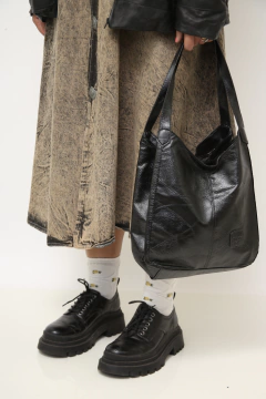 Bolsa sacola couro mão