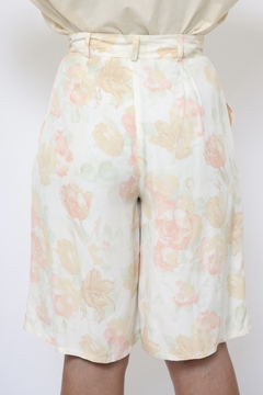 Bermuda flores candy midi vintage - Capichó Brechó