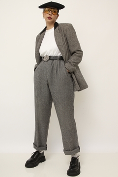 Blazer xadrez gola couro HARVE - comprar online