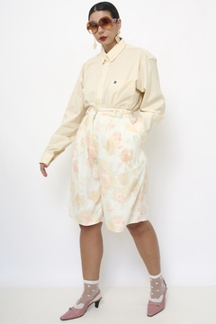 Bermuda flores candy midi vintage na internet