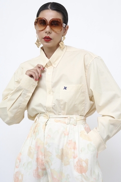 Camisa classica algodão bege vintage - comprar online