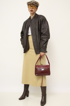 Bolsa bordo couro MAIART 1994 - Capichó Brechó