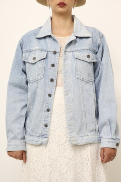 Jaqueta jeans azul rio bordado vintage - Capichó Brechó