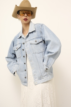 Jaqueta jeans azul rio bordado vintage - comprar online