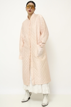 Robe matelasse rosa vintage acetinado cea vintage na internet