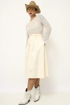 Saia midi vintage creme PP