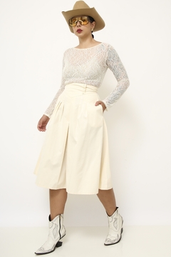 Saia midi vintage creme PP - loja online