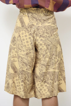 Bermudão midi estampado viscose
