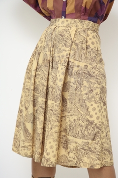 Bermudão midi estampado viscose - comprar online