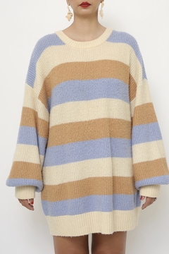 Maxi Pulover listras vintage - comprar online