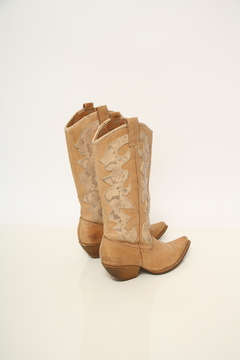 Bota bege western classica cobra 36 na internet