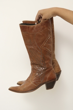 Bota western marrom 36 tachas