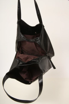 Bolsa sacola couro mão - Capichó Brechó