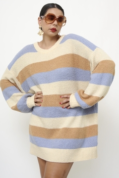 Maxi Pulover listras vintage - comprar online