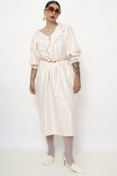 Camisola manga bufante rosa renda - comprar online