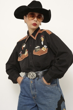 Camisa bordada de cowgirl make vintage