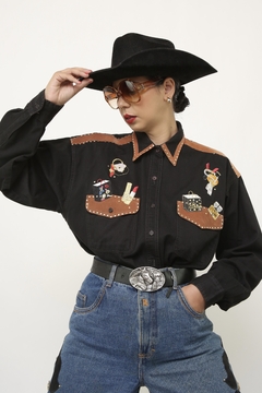 Camisa bordada de cowgirl make vintage - comprar online