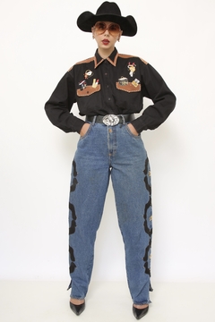 Camisa bordada de cowgirl make vintage - Capichó Brechó