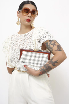 Bolsa malha de metal branca - comprar online