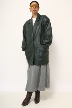 Blazer verde musgo couro ombreira SANTIAGO